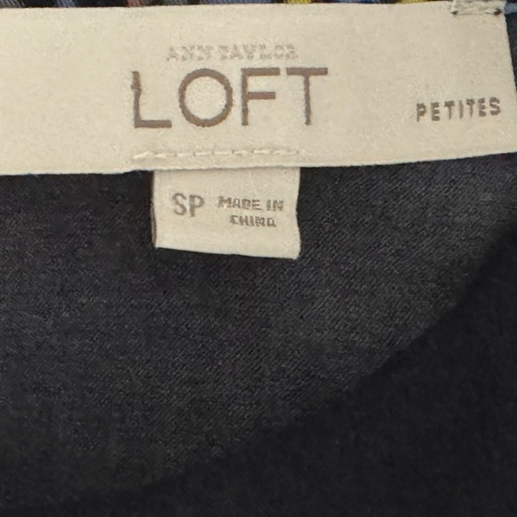 Ann Taylor LOFT Shift Dress Bold Medallion Floral Multi Long Sleeve Womens Sz SP - Picture 6 of 9